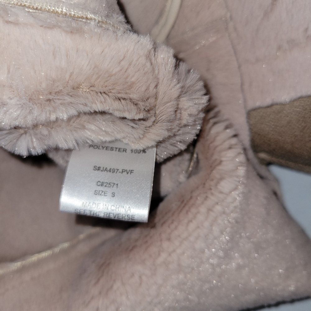 Women's Tan/ Cream Soft  Jackets With Pockets  Zipper Closure - Picture 8 of 10